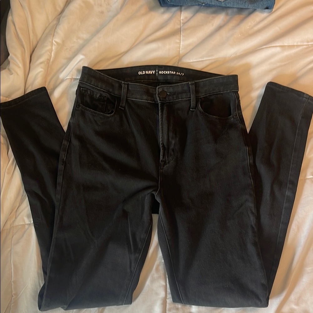 Old Navy Black Rockstar Skinny Jeans